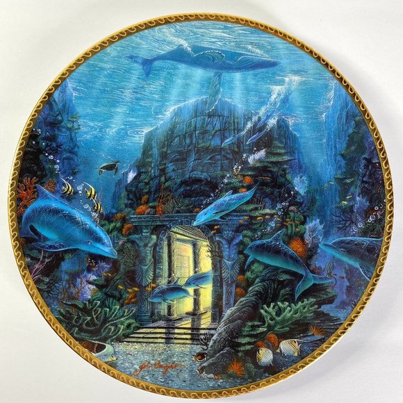 Undersea Visions Temple of Treasures Plate 1014A 1995 - Picture 1 of 7